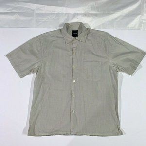 Slates Mens Classic Fit Short Sleeve Shirt Plaid L